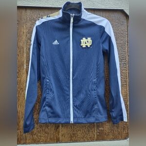 Rare Adidas Mens Notre Dame Climalite Full Zip Performance Track Jacket Small
